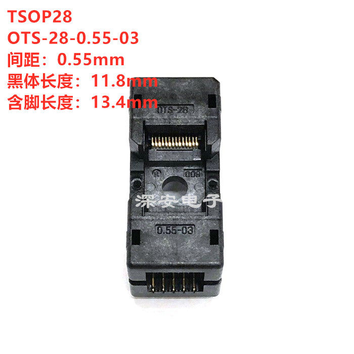 TSOP28 pitch 0.55 with foot 13.4mm IC test seat OTS-28-0.55-03 burning socket