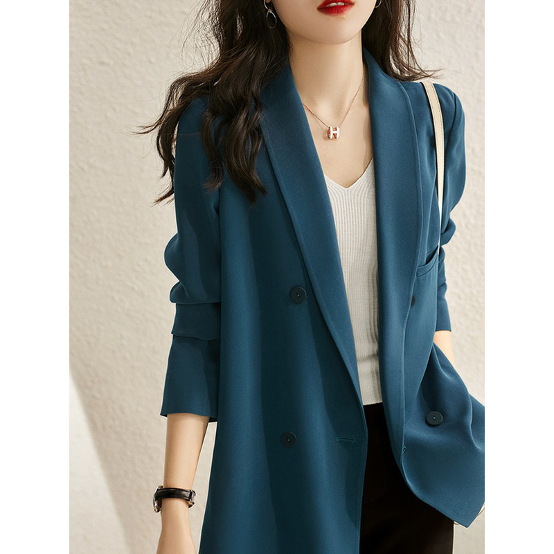 New Plus-Size Long-Sleeve Blazer for Women, Korean Style, Lightweight Casual Blazer Jacket with a High-End Feel 100kg