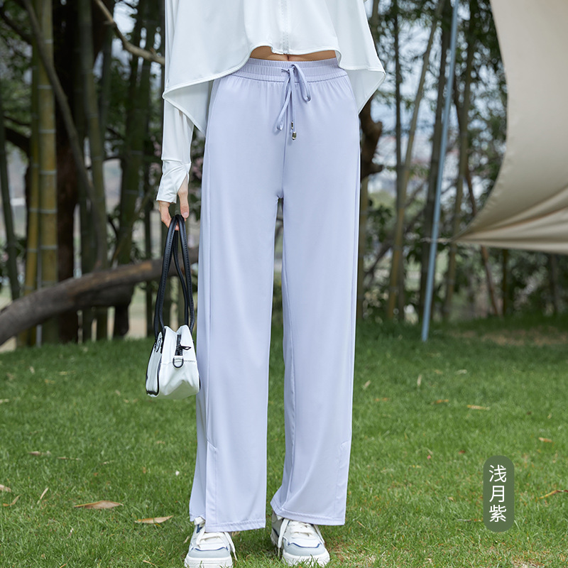 Summer thin section cool and breathable loose Lean Speed Dry Casual Long Pants Women Outdoor Casual High Slings Covety Pants-Taobao