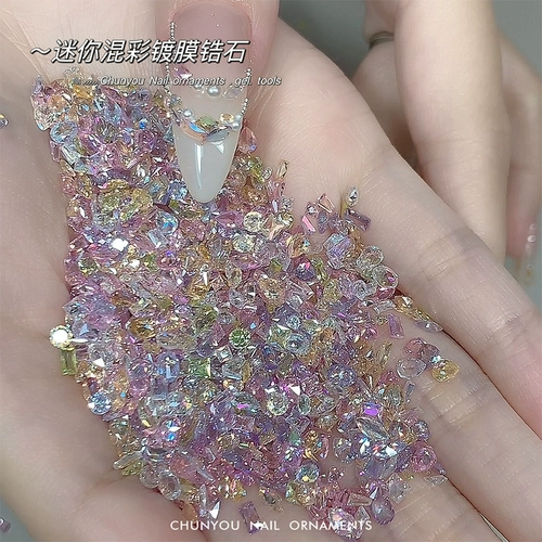 春柚 Украшение для ногтей, смешанный алмаз с цирконом для ногтей, накладные ногти, аксессуары, 200 шт