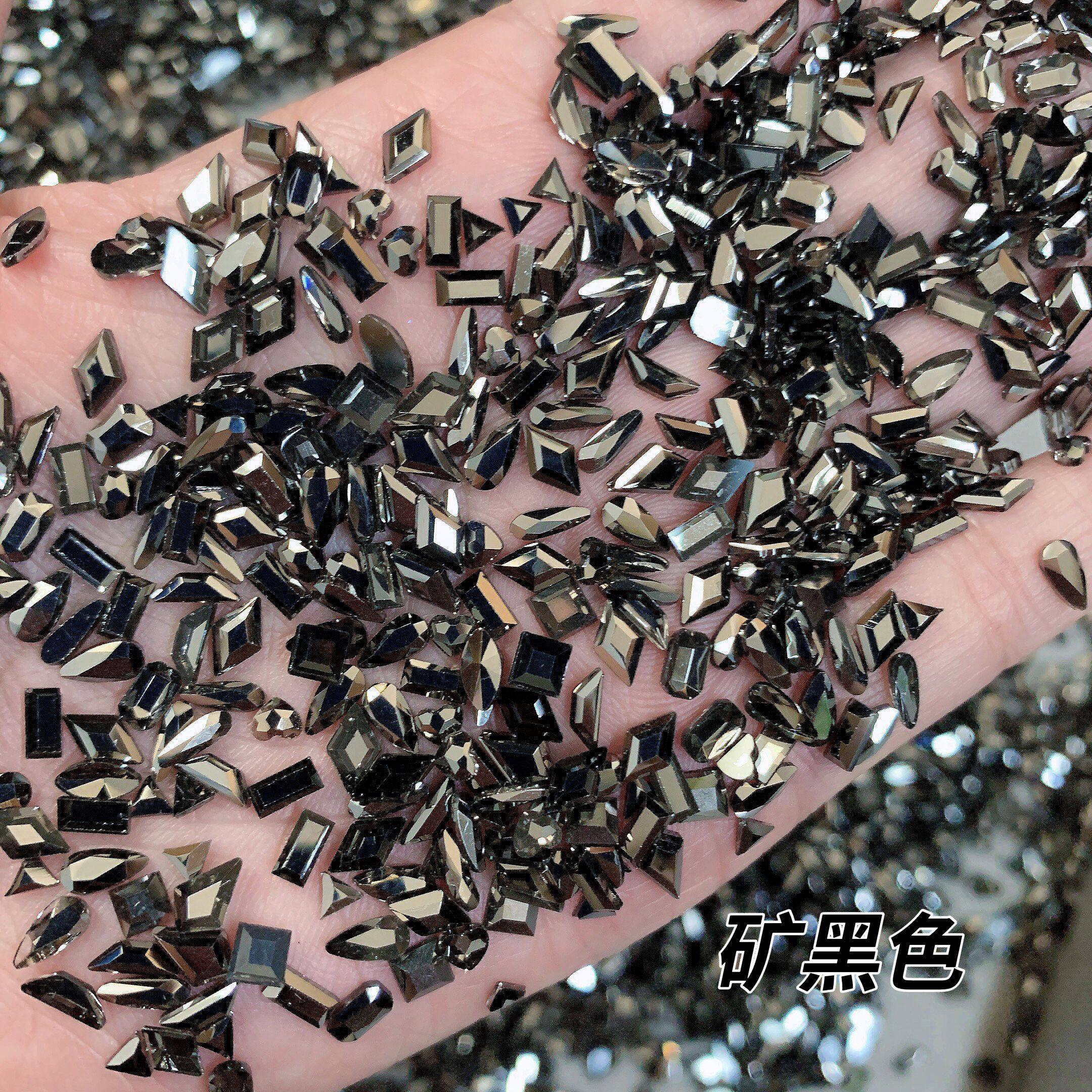 Wen Elf Explosions Mini small size Maillard Flat Shaped Diamond Net Red Nail Super Flash Diamond Nail Diamond Jewelry
