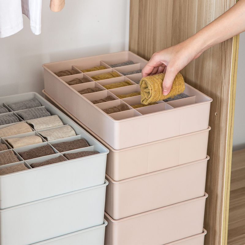 Underwear storage box panties socks Home drawer type wardrobe compartment sorting box student dormitory storage artifact