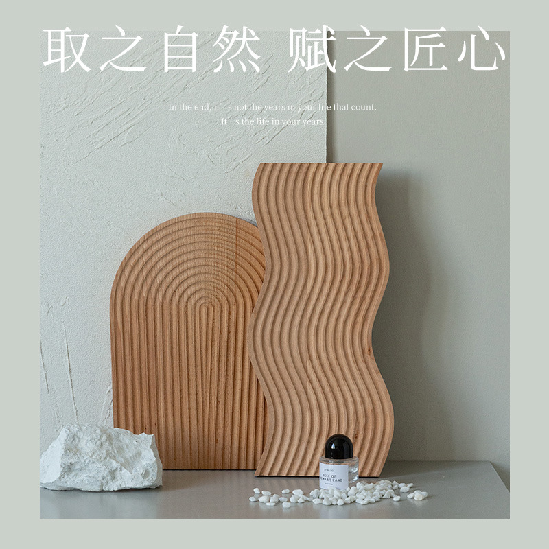 Wooden tray ornaments geometric breadboard net red aromatherapy jewelry desktop decoration creative irregular household storage