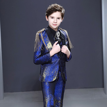 Childrens suit handsome British flower girl dress boy suit host model catwalk piano costume