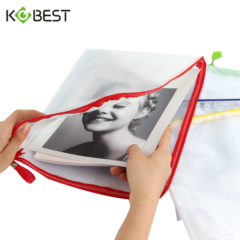 A4 large open zipper bag B5 network bag A5 file bag student test bag office data collection bag file bag