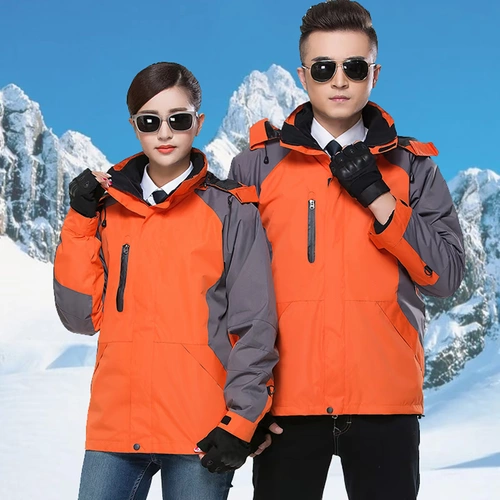 Съемная утепленная лыжная альпинистская толстовка для работы подходит для мужчин и женщин, «три в одном», делается под заказ, с печатью вашего логотипа