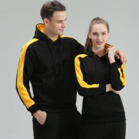 Черная толстовка с капюшоном, увеличенная толщина