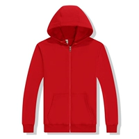 С капюшоном, красный