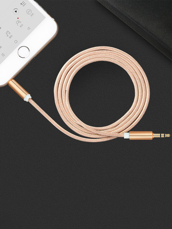 Aux Audio Cable for Car Use, 3.5mm Male-To-Male Plug, for Mobile Phones, Headphones, Computers, Dual-Head Audio, Car Connection Cable, Car Speakers, Audio Headsets, Universal for Apple, Pure Copper Audio Output Cable