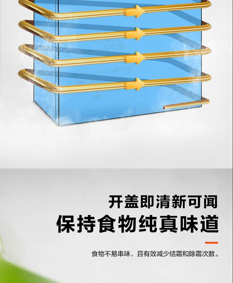 Midea BD / BC-203KEM (E) Tủ đông hoàn toàn mới Tủ đông thương mại gia dụng Tủ đông lạnh - Tủ đông tủ cấp đông đứng