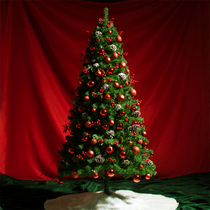 Red Christmas tree package Household holiday ornaments luminous simulation Christmas tree 1 5 meters 1 8 meters
