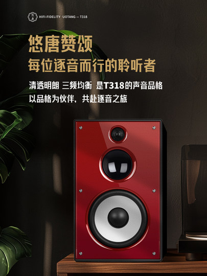 Youtang T318 Passive Bookshelf Speakers Hifi Audiophile-Grade Speakers for Home Use Three-Way 8inch High-Fidelity Professional Audio