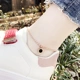 Vòng chân bằng thép titan nữ bạc sterling Phiên bản vàng hồng đơn giản của Hàn Quốc không phai chuỗi chân học sinh gợi cảm Sen nữ chuỗi mắt cá chân nữ vòng chân phong cách tây âu