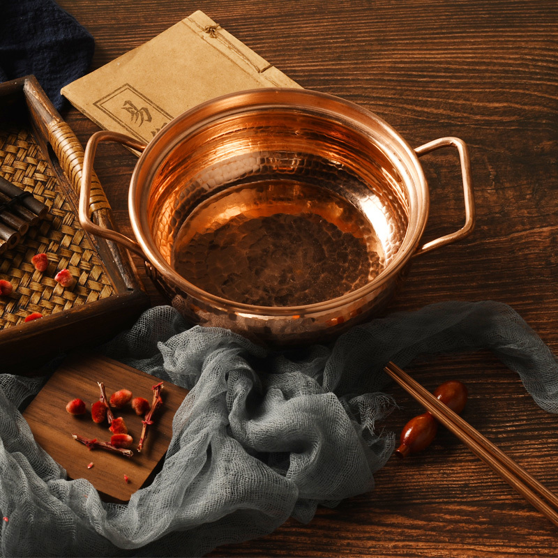 Yunnan Pure Copper Rice Noodle Pot, Special Copper Pot for Cooking, Copper Cooking Pot, Copper Soup Pot, Double-Ear Handmade Copper Casserole Yunnan Pure Copper Rice Noodle Pot, Special Copper Pot for Cooking, Copper Cooking Pot, Copper Soup Pot, Double-Ear Handmade Copper Casserole