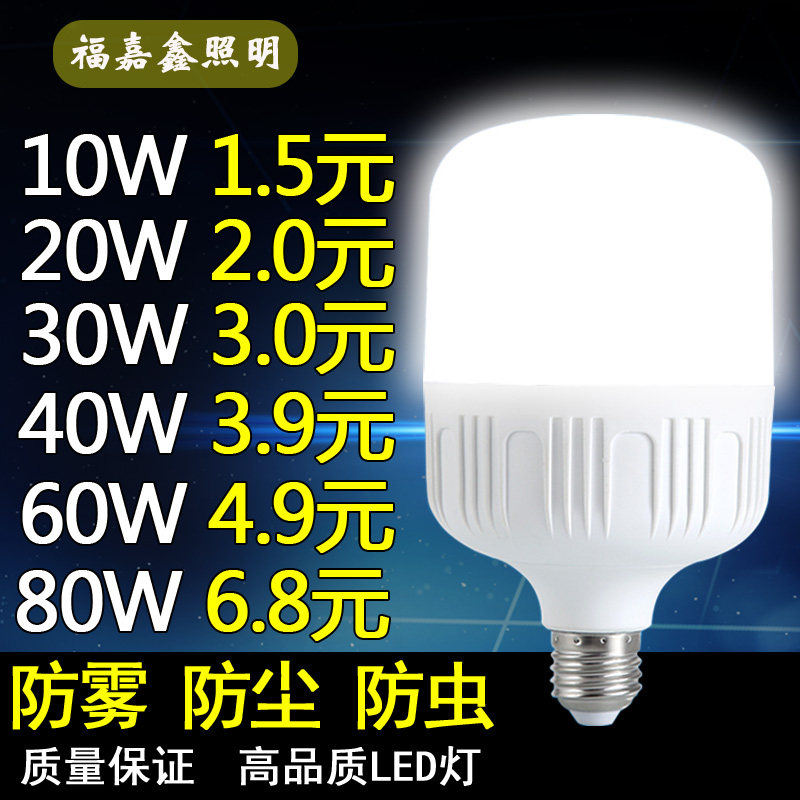 Brand Fu Jiaxin energy-saving bulb led lighting home super bright e27 screw mouth spiral bulb living room bedroom lighting