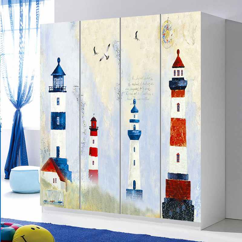 Usd 22 05 Glass Stickers Renovation Wardrobe Glass Stickers Renovation Wardrobe Door Window Sliding Translucent Opaque Cartoon Navy
