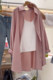 Lazy pink shirt for women's mid-length top
