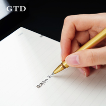 gtd signature pen 0 44mm business high-grade pure brass metal gel pen mens high-end pen gift sign pen gift box custom lettering metal pen engraving pen lettering metal pen heavy hand feel gel pen