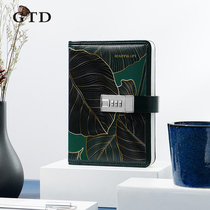 Password book with lock diary book b6 notepad Korean Creative simple hand account adult female Japanese hipster girl heart hand book notebook girl can be customized printed logo