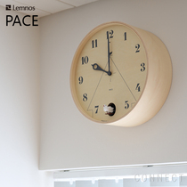 Japan Lemnos PACE wall clock timekeeping bird mute adjustment Nordic style wall watch
