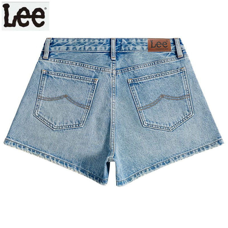 Light Blue Denim Shorts for Women, Summer New Style 2026, High-Waisted, Slimming, A-Line, Wide-Leg, Loose-Fitting, Slim-Fit Hot Pants Lee