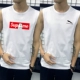 Áo thun không tay nam không tay Cotton cotton thể thao thể thao bóng rổ áo len in xu hướng áo XL - Áo vest cotton khoác vest nam