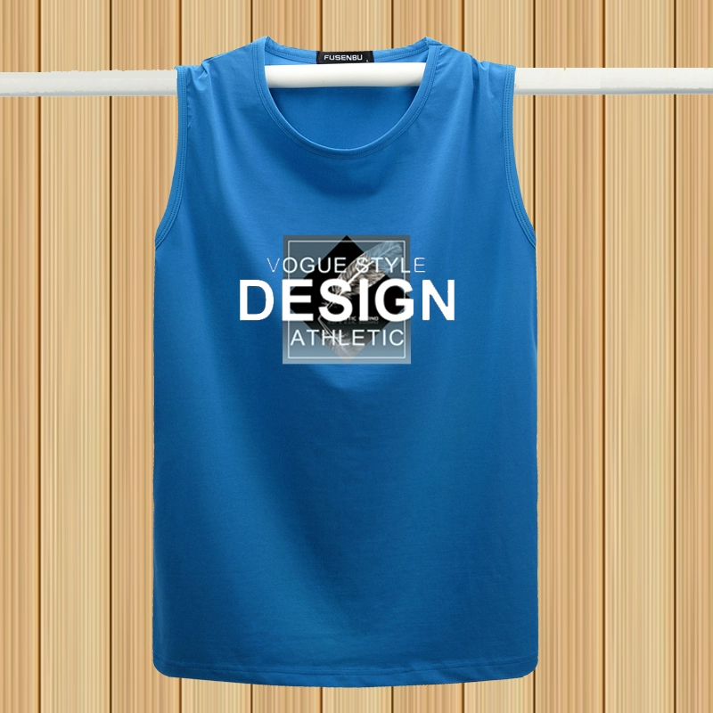 Áo thun không tay nam cộng với phân bón XL áo trễ vai chất béo cotton mỏng thể thao thoáng khí vest vest áo thun nam cotton