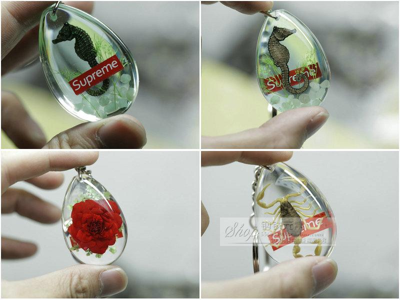 Spot second hair SUP 16SS seahorse tears rose gold scorpion keychain bag pendant