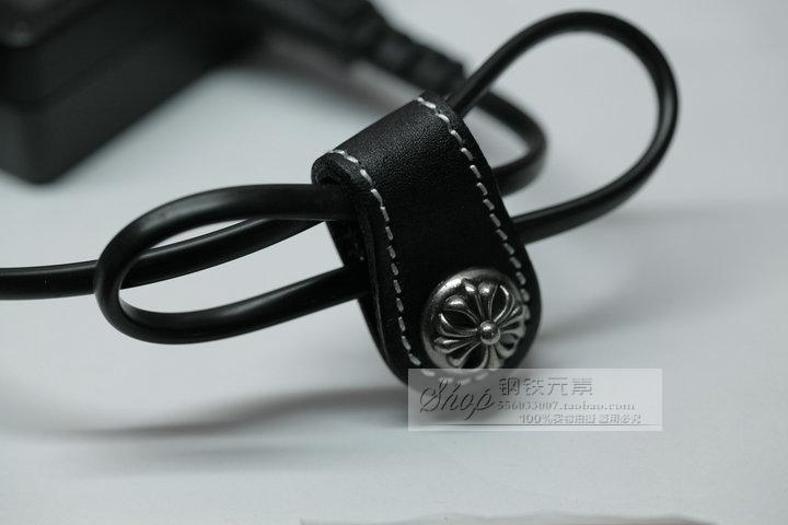 Spot leather cross flower rope storage clip finishing headphone rope