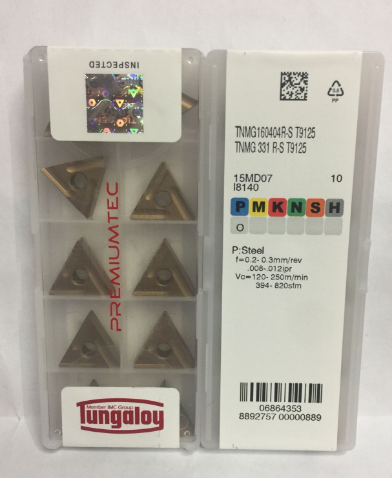 Japan Toshiba triangular slotted numerical control blade TNMG160404 160408R L-S T9125 car blade