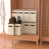 The storage compartment of the bag the dustproof floor-to-ceiling leather bag the cloakroom the space-saving artifact drawer type handbag cabinet