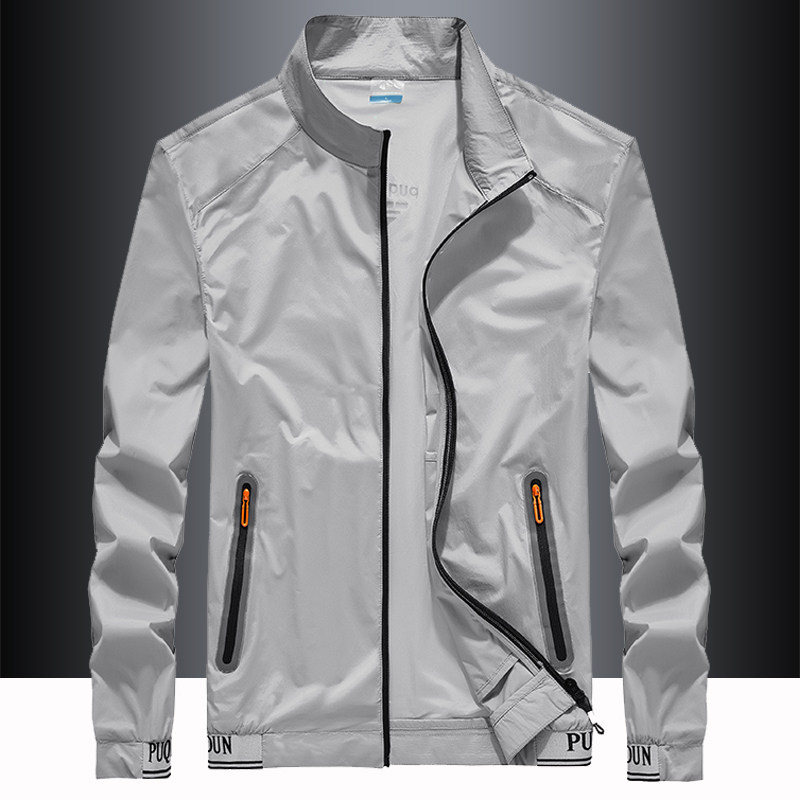 MAROLIO selected ice silk sunscreen men's ultra-thin skin clothes breathable quick dry elastic handsome collar sports