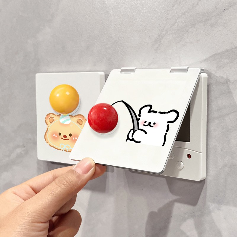 Central Air Conditioning Switch Panel Light-Blocking Protective Cover, Anti-Accidental Touch, Waterproof Socket Cover, Dust-Proof Cover, Cute Cartoon