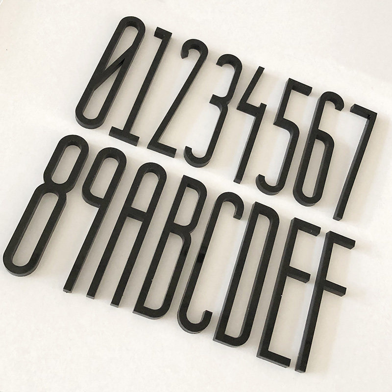 House number Black acrylic rental room Hotel hotel dormitory room Nordic personality household digital sticker customization