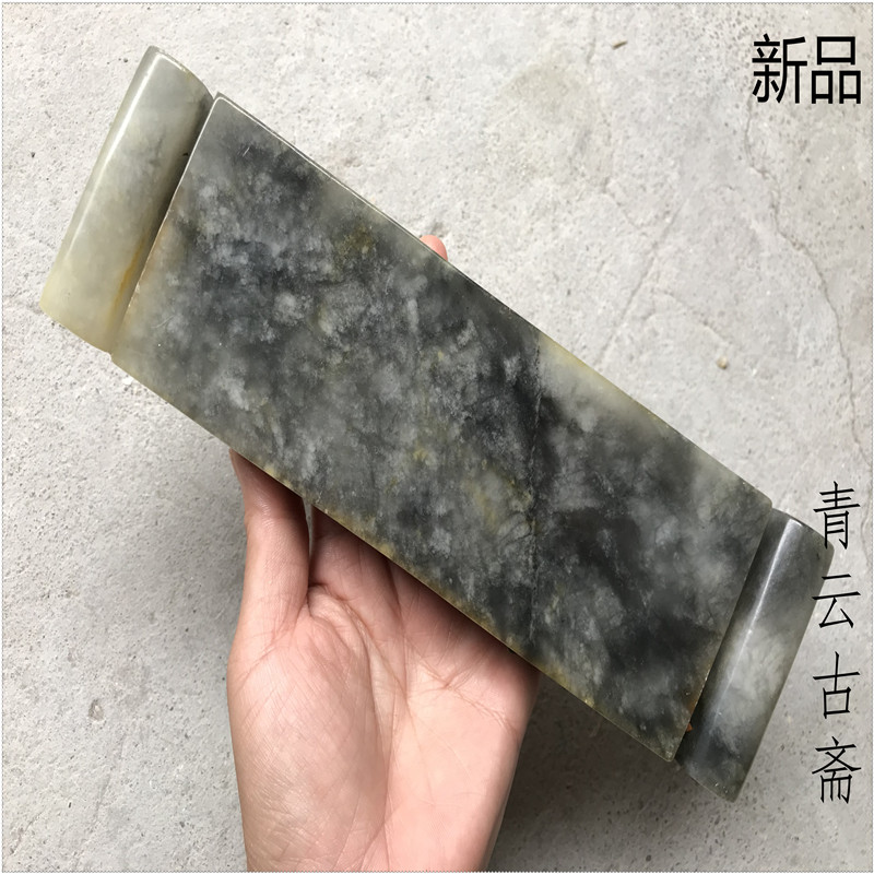 Antique Ming và Qing triều đại ngọc bích ngọc bích ngọc bích mảnh ngọc bích cổ ngọc bích ngọc bích cổ đại cao Hollow thương hiệu ngọc bích tấm xanh ngọc bích đậm