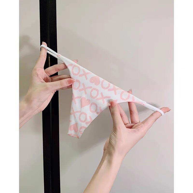 European and American Style Sexy Thin Strap Plus Size Thong Pure Desire Breathable Women's Underwear Low Waist Pure Cotton Comfortable Thin T-Pants