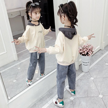 5 Net red girls 7 sets of autumn suit 2021 New Tong 10 fashionable autumn foreign style 12-year-old girl tide