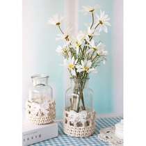  zakka Korean court style lace transparent glass decoration insert simulation flower hydroponic small fresh home small vase