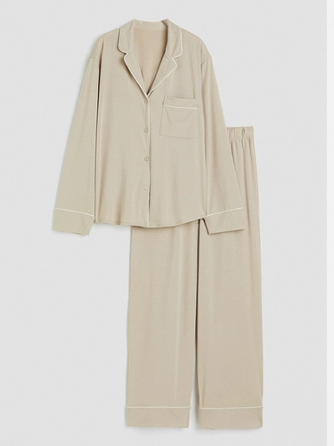 Летний шерстяной комплект подходит для мужчин и женщин, домашняя одежда, пижама, рубашка