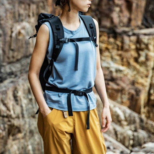 Дорожная шерстяная дышащая майка топ без рукавов, спортивная быстросохнущая альпинистская футболка подходит для пеших прогулок, эффект подтяжки