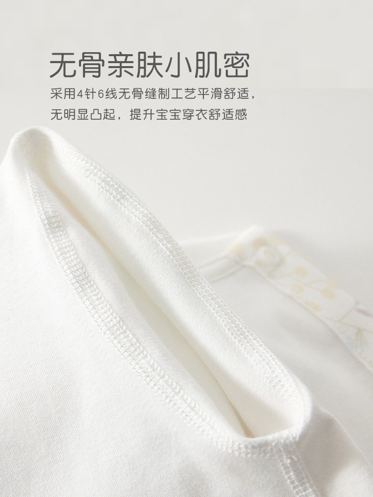 新生婴儿连体衣春秋季婴幼儿衣服纯棉打底睡衣男女宝宝哈衣爬爬服 — 3
