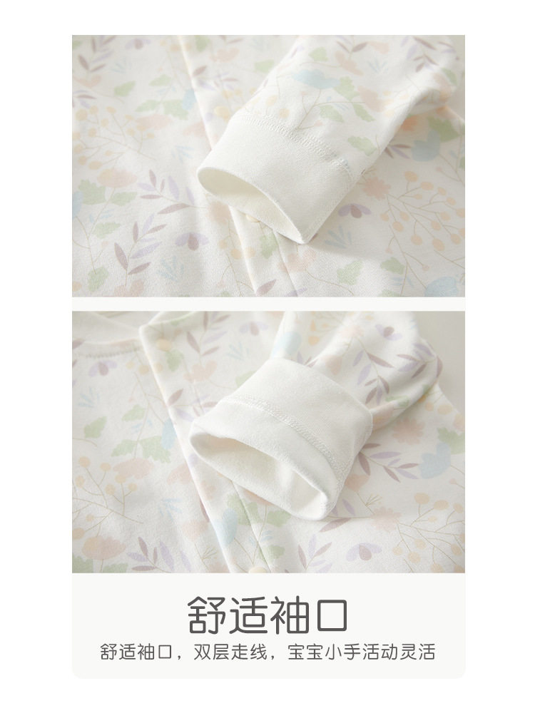 新生婴儿连体衣春秋季婴幼儿衣服纯棉打底睡衣男女宝宝哈衣爬爬服 — 14