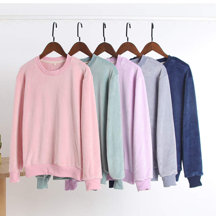 Áo ngủ flannel mùa đông áo sơ mi nữ đơn mảnh phiên bản Hàn Quốc của lông cừu san hô ấm đầu dày có thể được mặc bên ngoài áo len nam đồ pijama nam