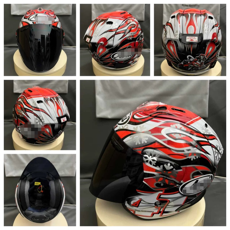 Vz - Ram Half Helmet Motorcycle Helmet, Universal for All Seasons, Unisex, Large Visor Helmet, Three-Quarter Size