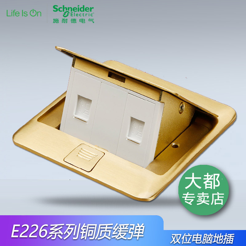 Schneider E226 pop-up with damping slow-slingshot copper duplex ultra-five-type computer to plug in double-net ground