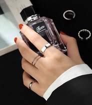 Composition Suit s925 Pure Silver Ring Women Ins Tide Lukewarm Wind Opening Adjustable Net Red Personality Single Ring