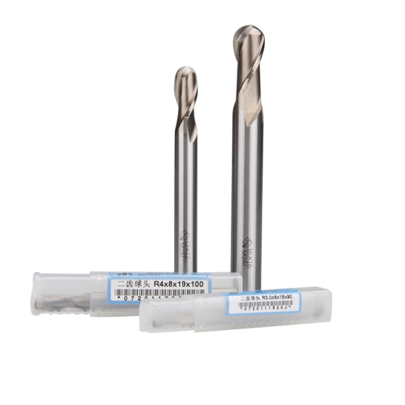 River Metallurgy White Steel Ball Head Milling high speed mesh with aluminum All-grinding two-edged ball head 0 5 1 2 4 5-12 5mm