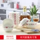 [10 Gói] Jingdezhen Gạch Bát Cơm Bát Dao nĩa Bộ xương sứ 4,5 inch Súp bát tô ăn cơm