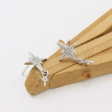 Серьги, янтарный цирконий ручной работы из жемчуга, серебро 925 пробы