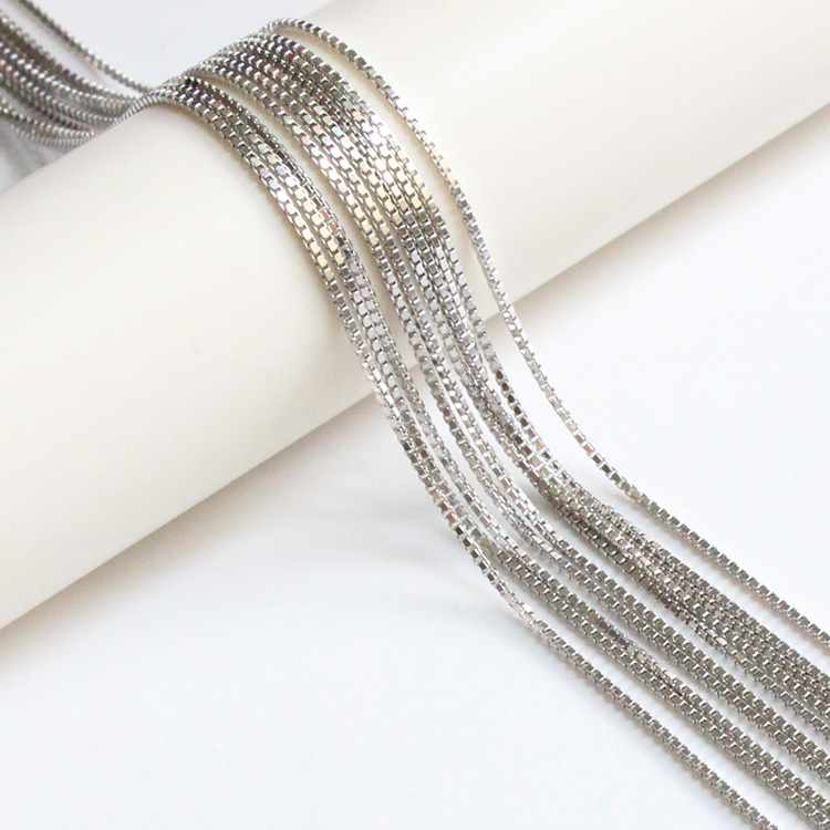 S925 sterling bạc thông qua chuỗi trái tim silicon điều chỉnh chuỗi vòng đeo tay vòng chân 0,65MM hướng dẫn chuỗi hộp DIY chuỗi tốt - Vòng chân vòng đeo chân nữ bằng vàng
